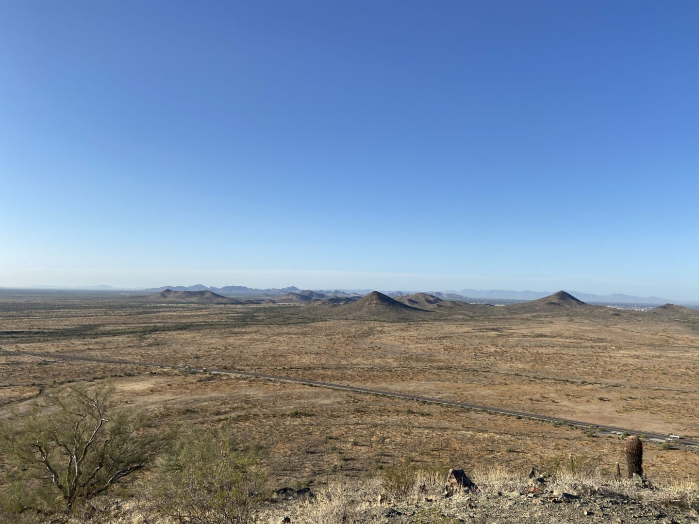 A view of the desert from afar.