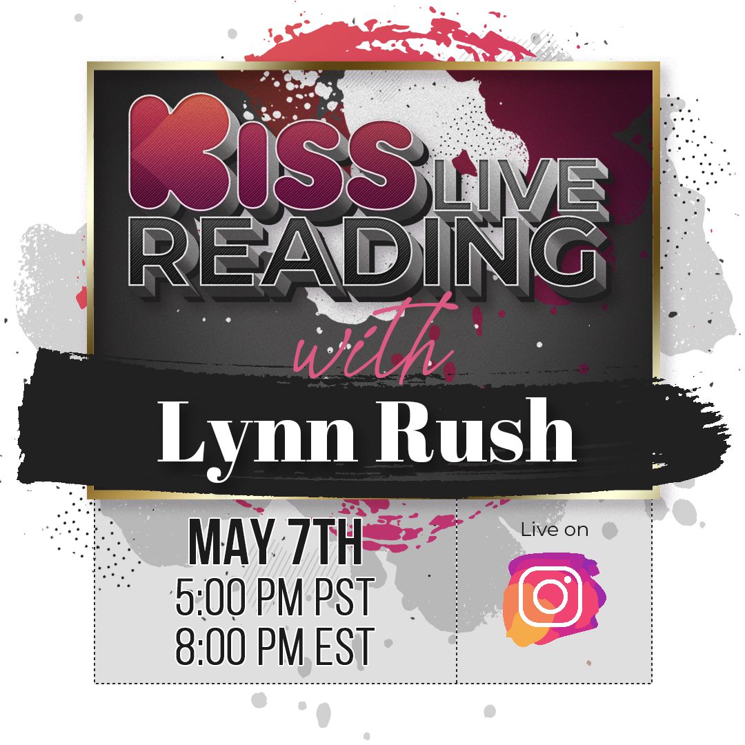 A pink and black background with the words " kiss live reading " written in front of it.